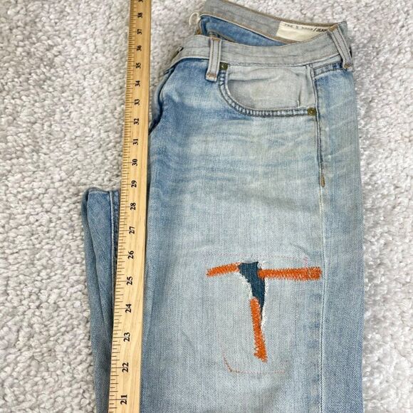 Rag & Bone Dre Boyfriend Distress Patch Reverse Armitage Jean - Picture 11 of 11